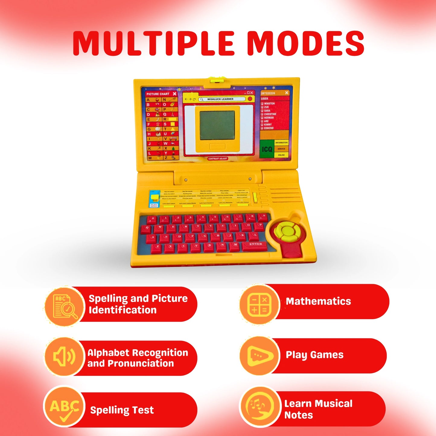 Kids Educational Laptop Toy | Learning Toys by Wishluck