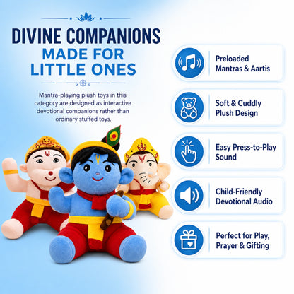 Little Krishna Soft Toy with Chanting Sound | Divine Baby Gopal Plush