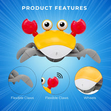 Crawl & Learn Crab - Tummy Time Hack Toy  (USB Charging)