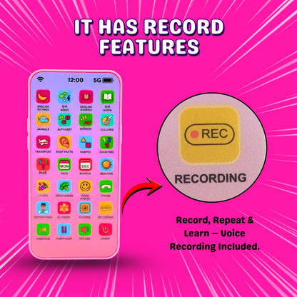 3-in-1 LEARNING BUNDLE : Interactive Kids Phone, Rabbit Kids Phone and Wishluck Tote Bag( Free )!