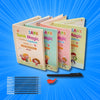 Magic Practice Copybook, (4 BOOK +1 PEN + 10 ) Calligraphy books for kids Reusable Writing Tool