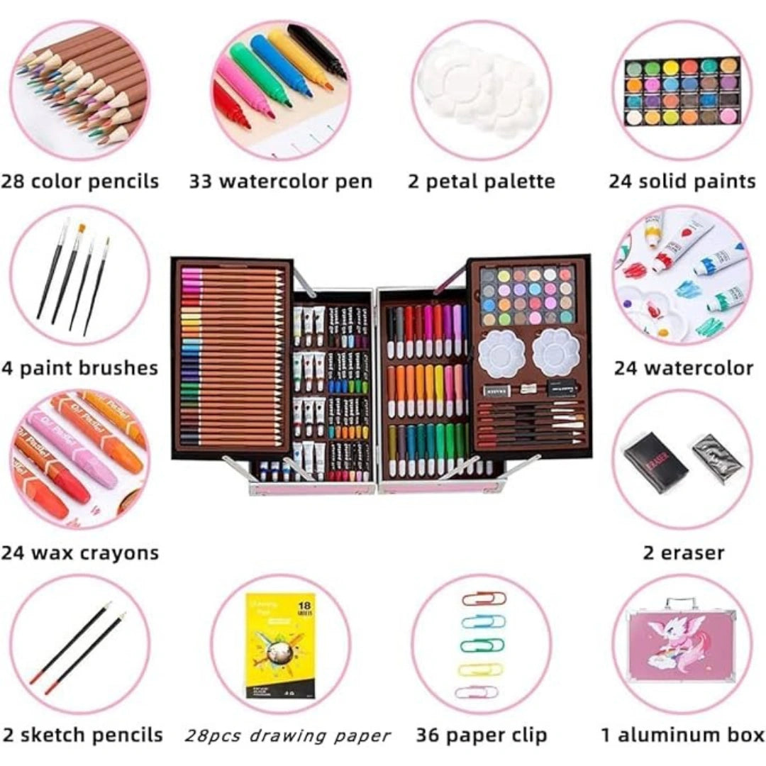 Drawing Kit Pen Artist 145 Pcs Color Set