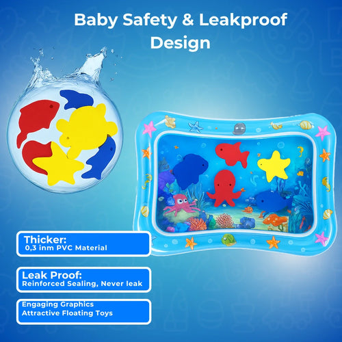 Water Play Mat For Babies | Tummy Time Play Mat