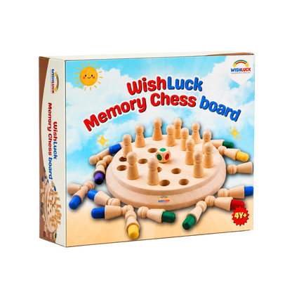 Brain Boost Wooden Memory Match Chess