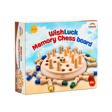 Brain Boost Wooden Memory Match Chess + Free Wishluck's Tote bag