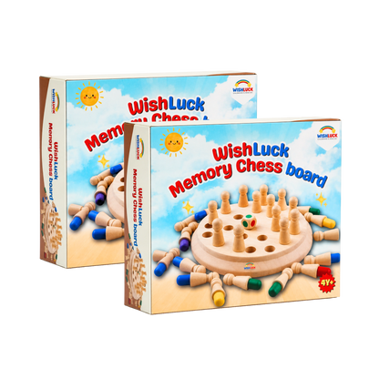 Brain Boost Wooden Memory Match Chess