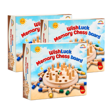 Brain Boost Wooden Memory Match Chess + Free Wishluck's Tote bag