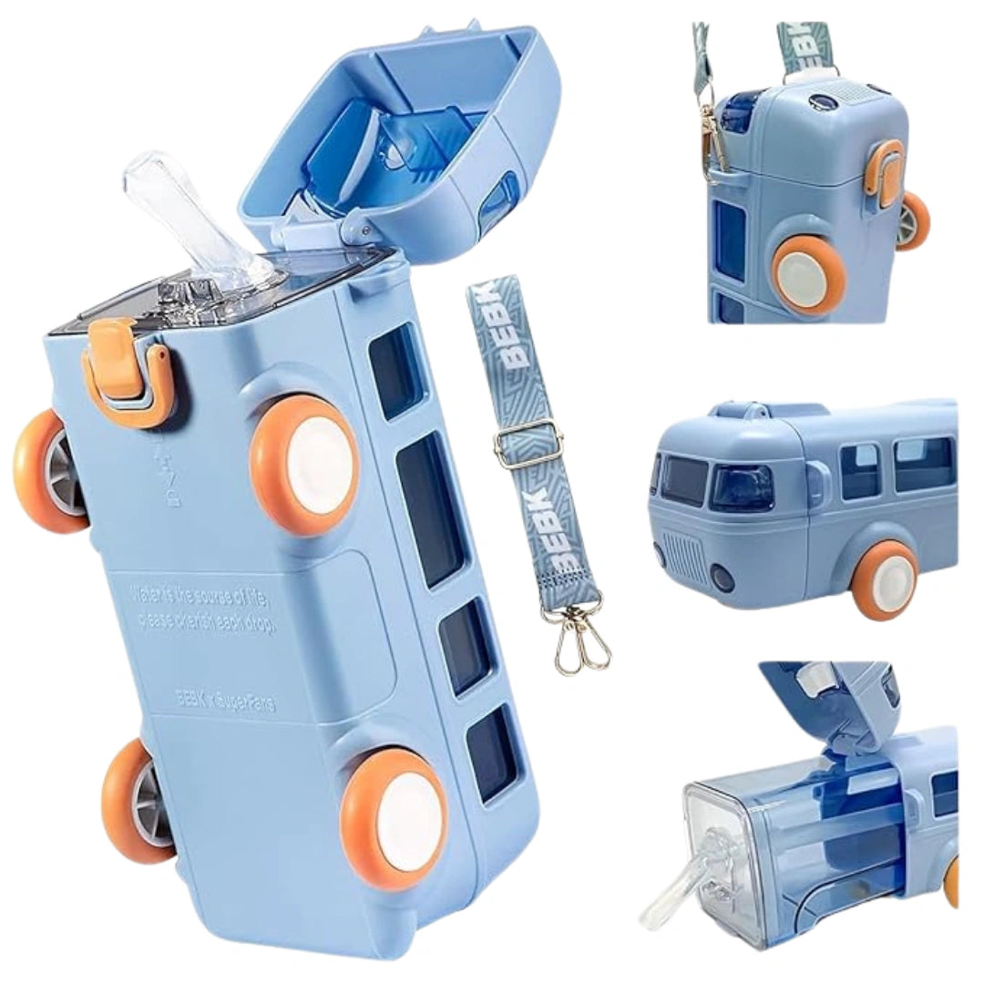 Bus Shape Hanging Water Bottle With Strap