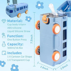 Bus Shape Hanging Water Bottle With Strap