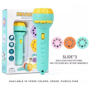 Mini projector flashlight torch for kids