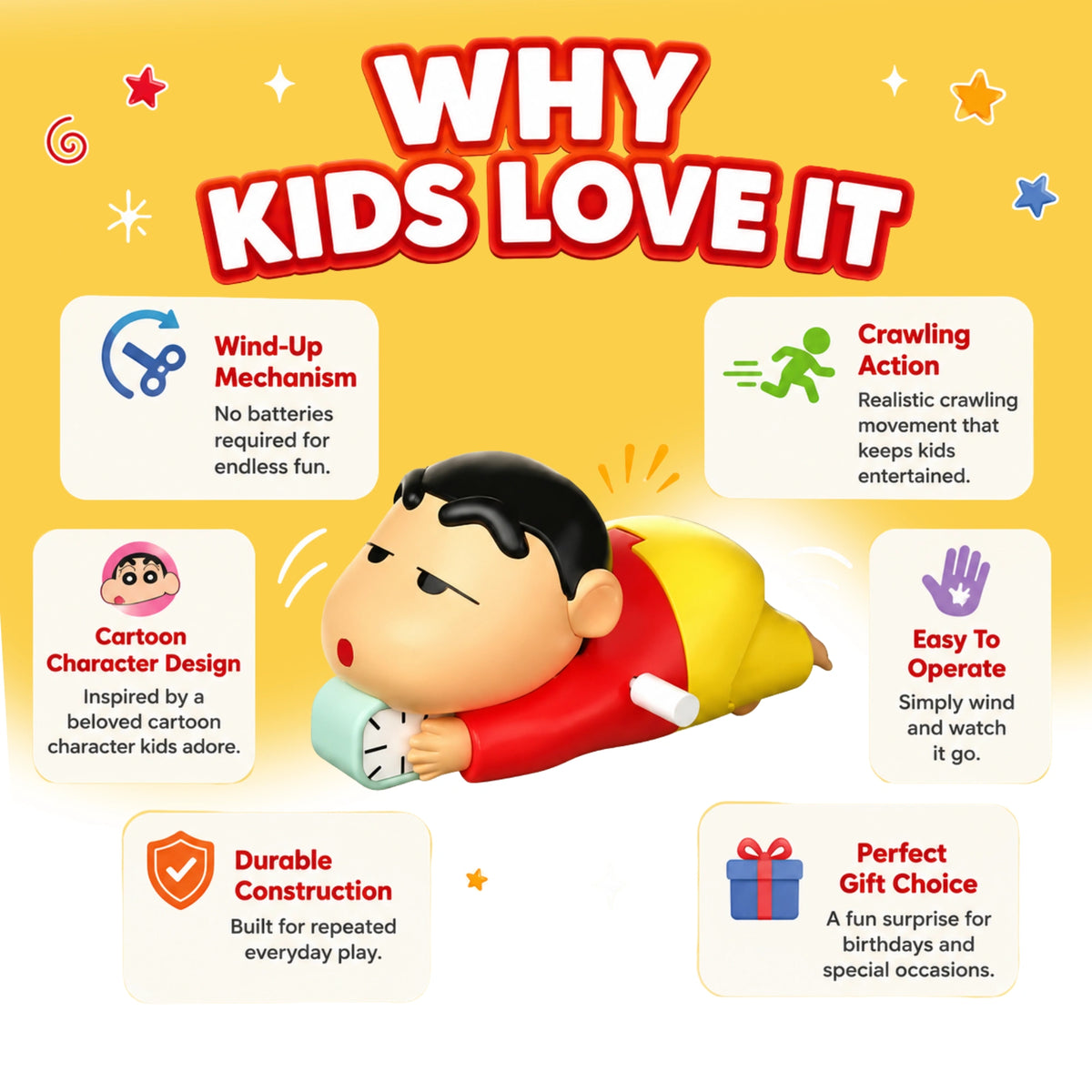 Crawling Shinchan Action Figure