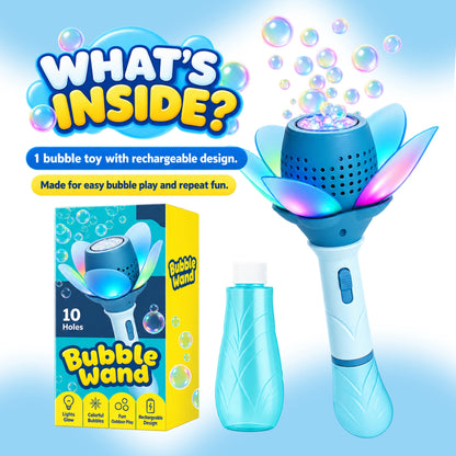 Bubble gun toy with led light