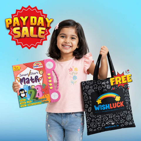 Little Learner Math Sound Book | Interactive Talking Book + Free Wishluck's Tote Bag