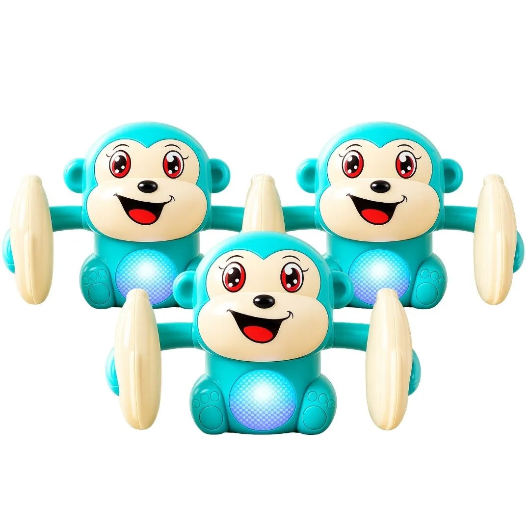 Tumbling Monkey Electric Musical Battery Operated Toys with Light and Music for Kids