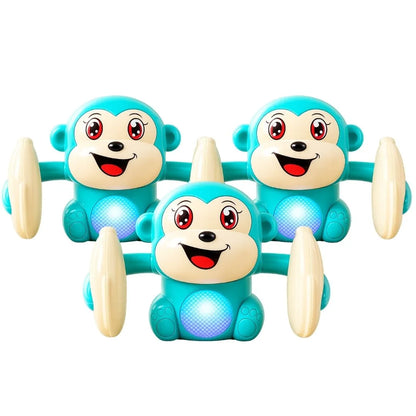 Tumbling Monkey Electric Musical Battery Operated Toys with Light and Music for Kids