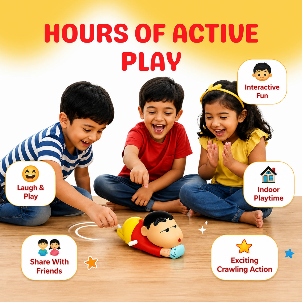 Crawling Shinchan Action Figure