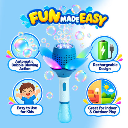 Bubble gun toy with led light