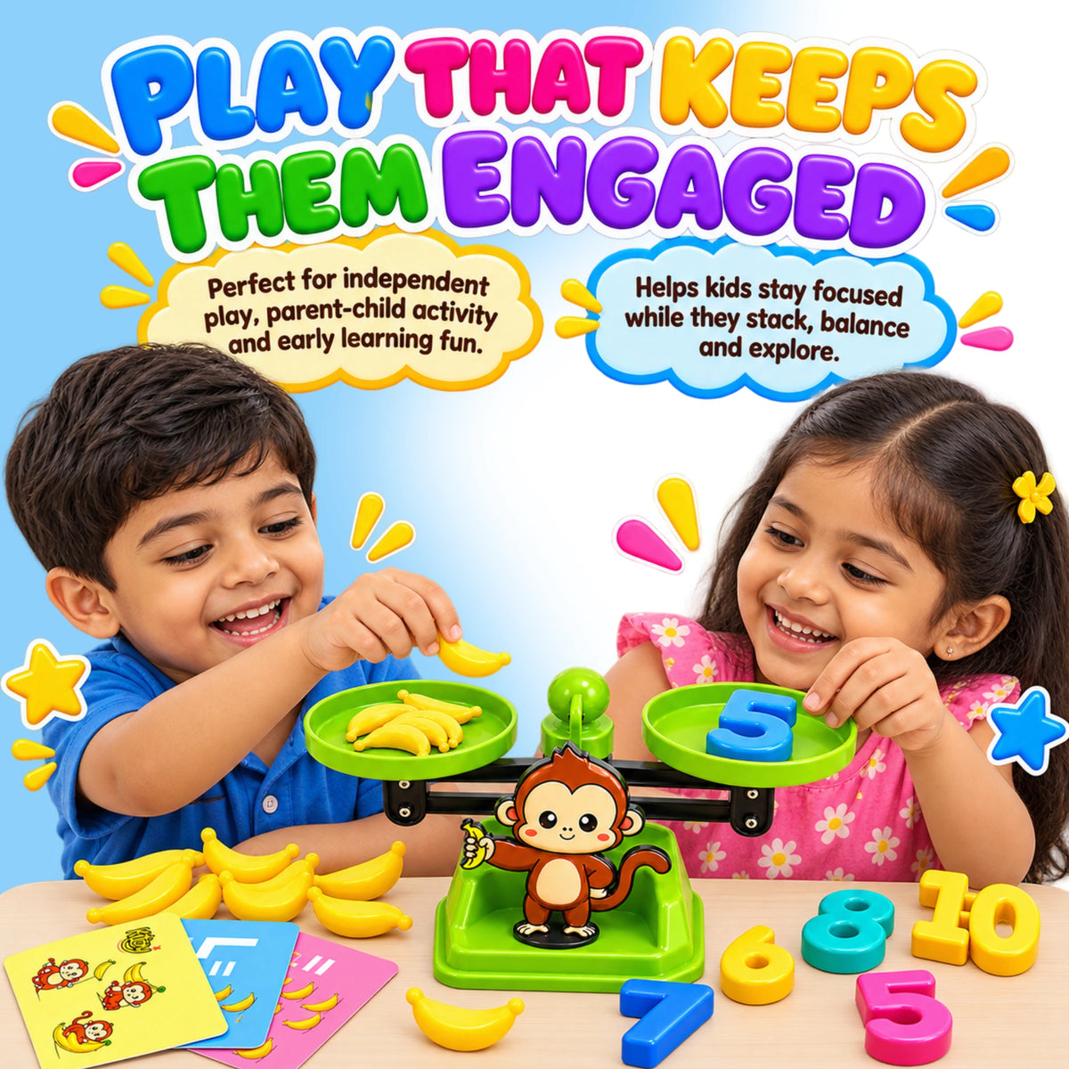 Monkey Balance Educational Math Game