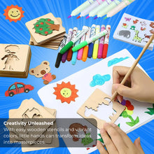 Kids Wooden Painting Stencil kit