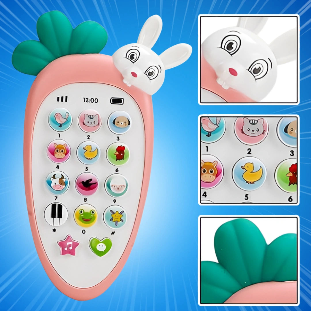 3-in-1 LEARNING BUNDLE : Interactive Kids Phone, Rabbit Kids Phone and Wishluck Tote Bag( Free )!
