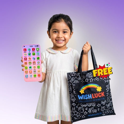 Kids Interactive Learning Phone +Free Wishluck's Tote bag