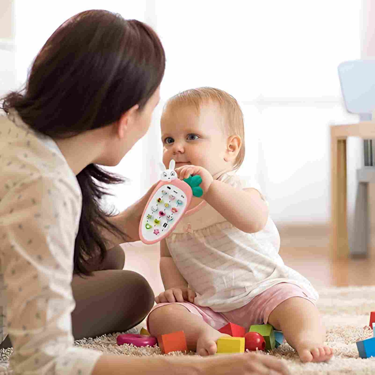 3-in-1 LEARNING BUNDLE : Interactive Kids Phone, Rabbit Kids Phone and Wishluck Tote Bag( Free )!