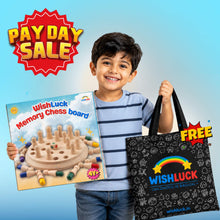 Wishluck's Wooden Memory Match Stick Chess + Free Wishluck Tote Bag