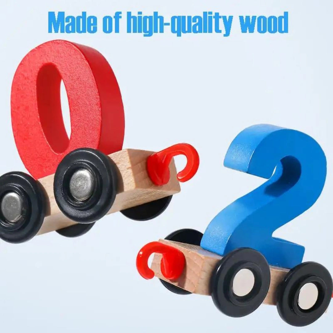 Educational Toy - Wooden Train with Numbers