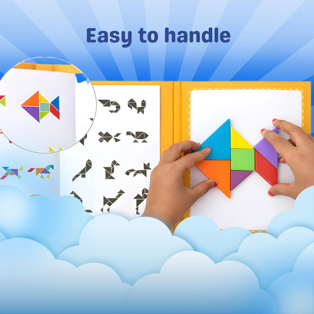 Tangram Brain Booster Puzzle for Kids  - Magnetic Puzzle for Kids