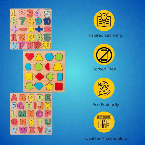 Kids Educational 3D Puzzle Set Of 3