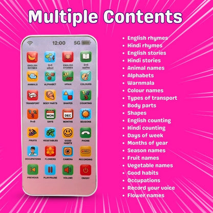 3-in-1 LEARNING BUNDLE : Interactive Kids Phone, Rabbit Kids Phone and Wishluck Tote Bag( Free )!