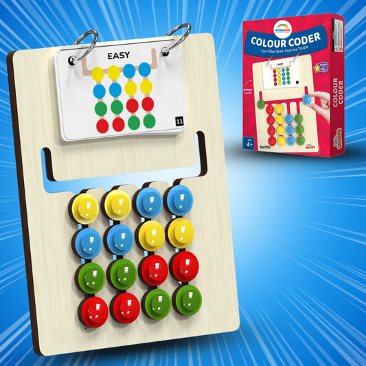 Colour Slide Puzzle for Kids | Wooden Colour coded | Wishluck India