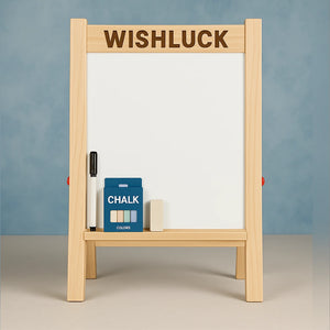 Wooden Whiteboard Double-Sided Easel Board