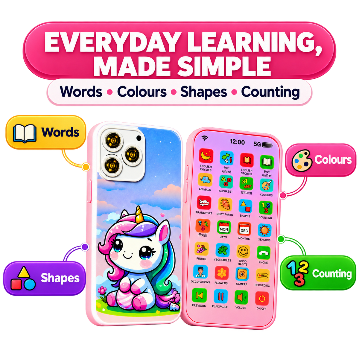 Kids Interactive Learning Phone