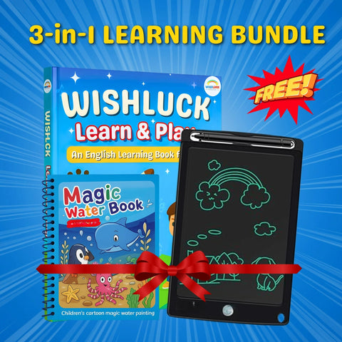 💥 3 in 1 LEARNING BUNDLE : Learn And Play Book, Writing Tablet and Water Magic Book ( Free )! 💥
