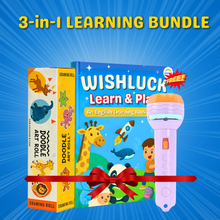 💥 3 in 1 LEARNING BUNDLE : Drawing Sheet, Learn & Play and Projector Torch ( Free )! 💥