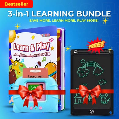 💥 3-in-1 LEARNING BUNDLE :Learn And Play , Flash Card and LCD Writing Tablet  ( Free )! 💥