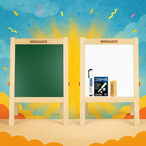 Wooden Whiteboard Double-Sided Easel Board