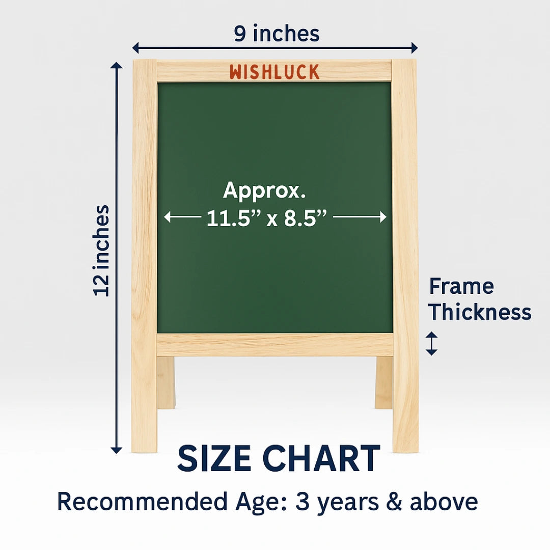 Wooden Whiteboard Double-Sided Easel Board