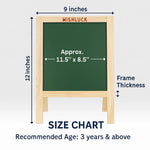 Wooden Whiteboard Double-Sided Easel Board