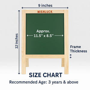 Wooden Whiteboard Double-Sided Easel Board