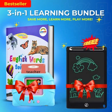 💥 3-in-1 LEARNING BUNDLE :Word Book, Flash Card and LCD Writing Tablet  ( Free )! 💥