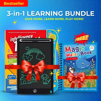 💥 3-in-1 LEARNING BUNDLE : LCD Writing Tablet, Learning E-Book and Water Magic Book ( Free )! 💥