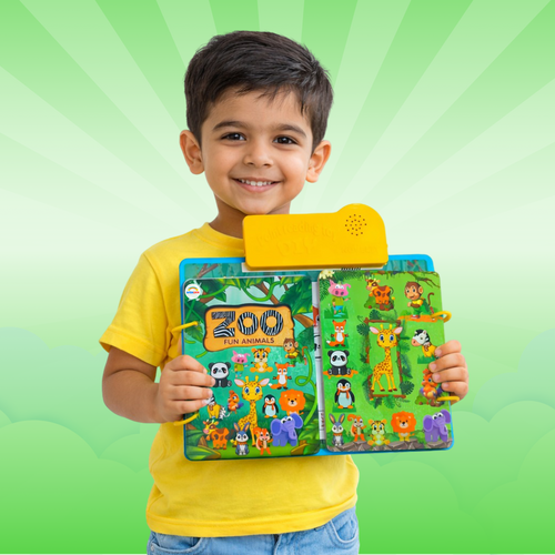 Interactive Velcro Press Sound Book Kids — Animals, Fruits & More | WishLuck