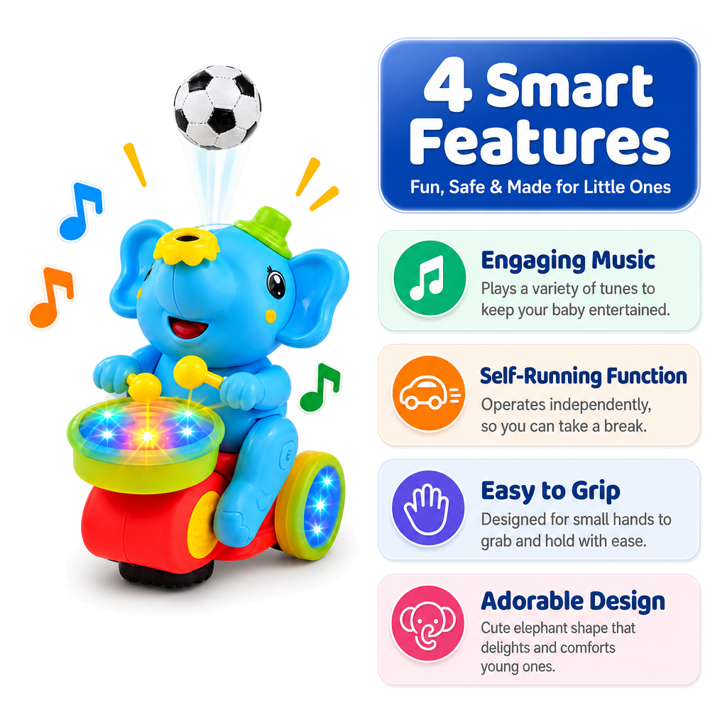 Elephant Musician Toy