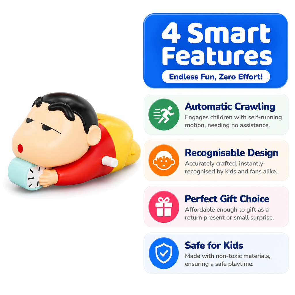 Crawling Shinchan Action Figure