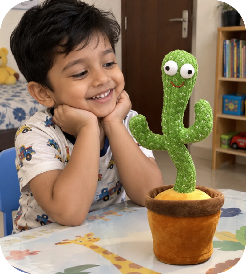 Priya S. "My son really enjoys the talking feature. It makes playtime much more interactive