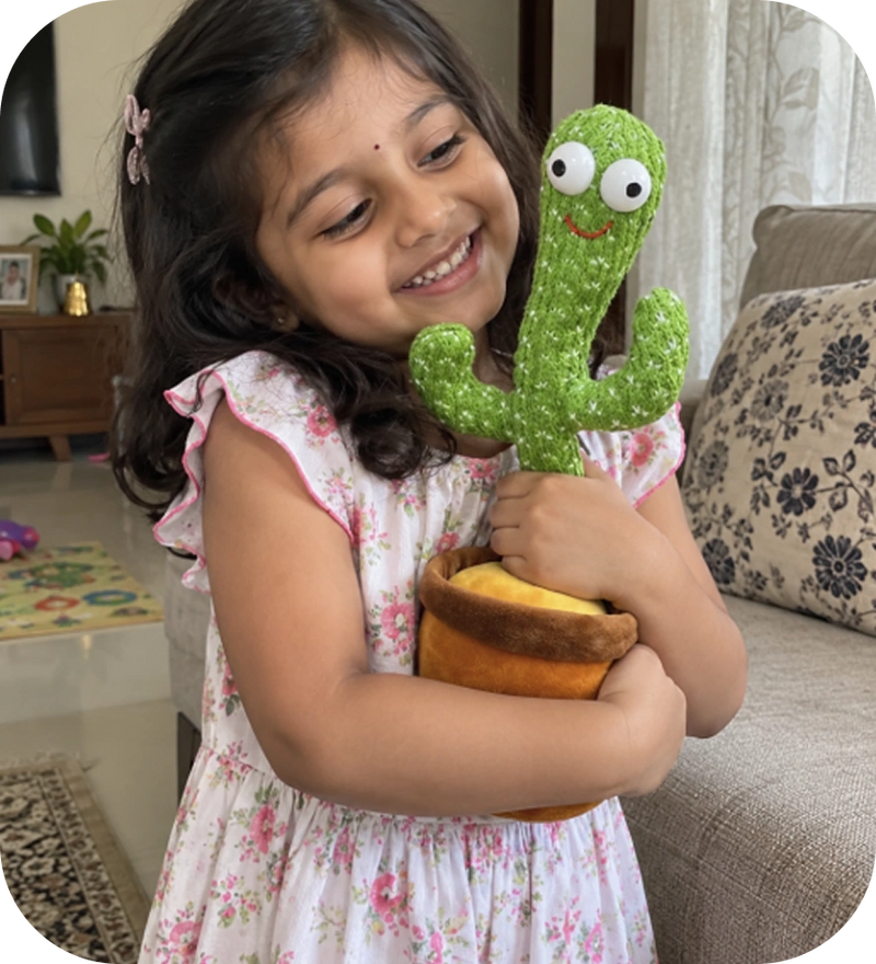 Neha R. "My daughter loves listening and interacting with it. Keeps her happily engaged.