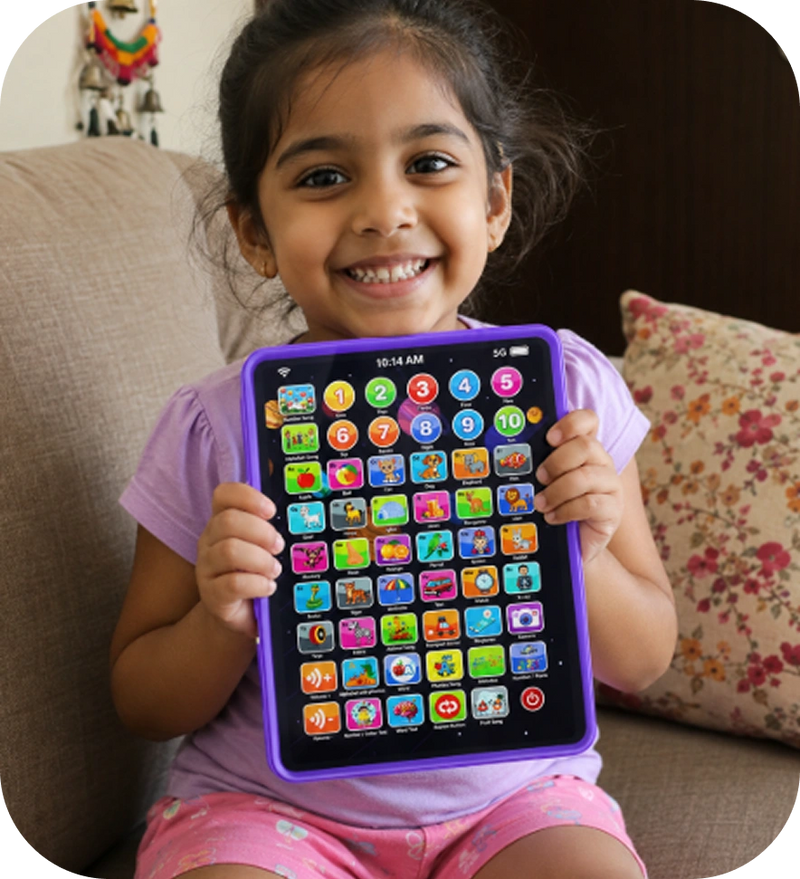 Rahul K.  "Great learning tablet! Easy to use and keeps my son busy for hours.